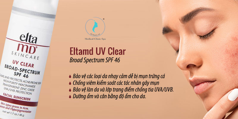 Công dụng của Eltamd UV Clear Broad Spectrum SPF 46