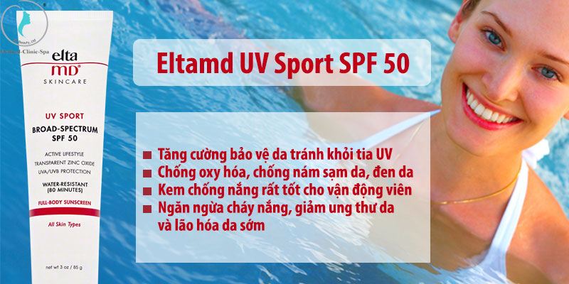 Công dụng của kem chống nắng Eltamd UV Sport SPF 50