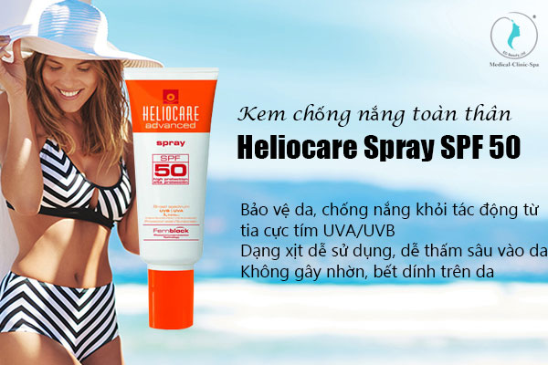 Công dụng của kem chống nắng toàn thân Heliocare Spray SPF 50