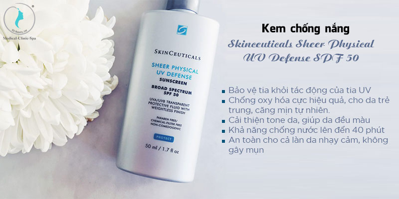 Công dụng của Skinceuticals Sheer Physical UV Defense SPF 50