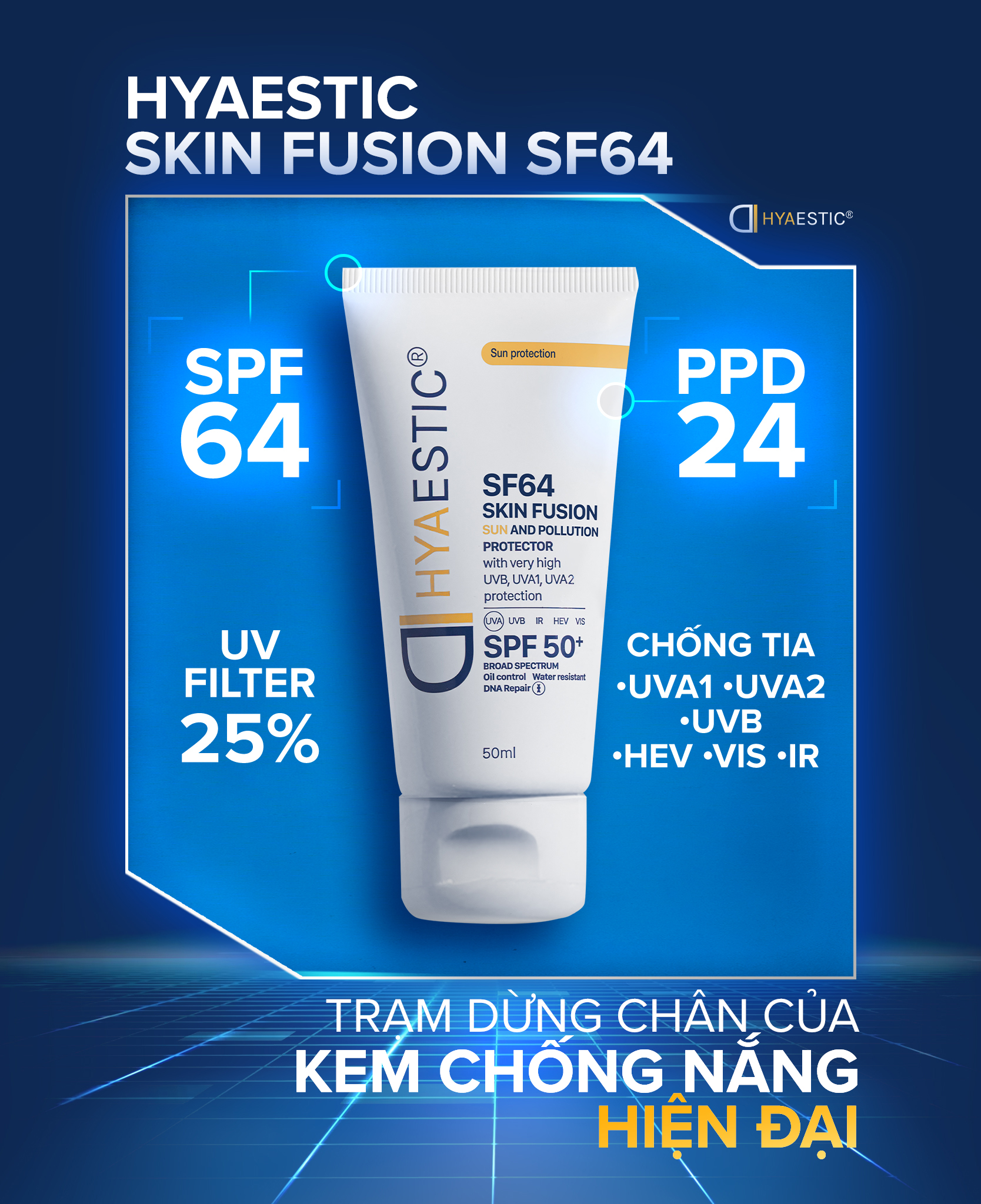 HyAestic Skin Fusion SF64 kem chống nắng thoáng mịn, nhẹ mặt và hỗ trợ phục hồi da (15)