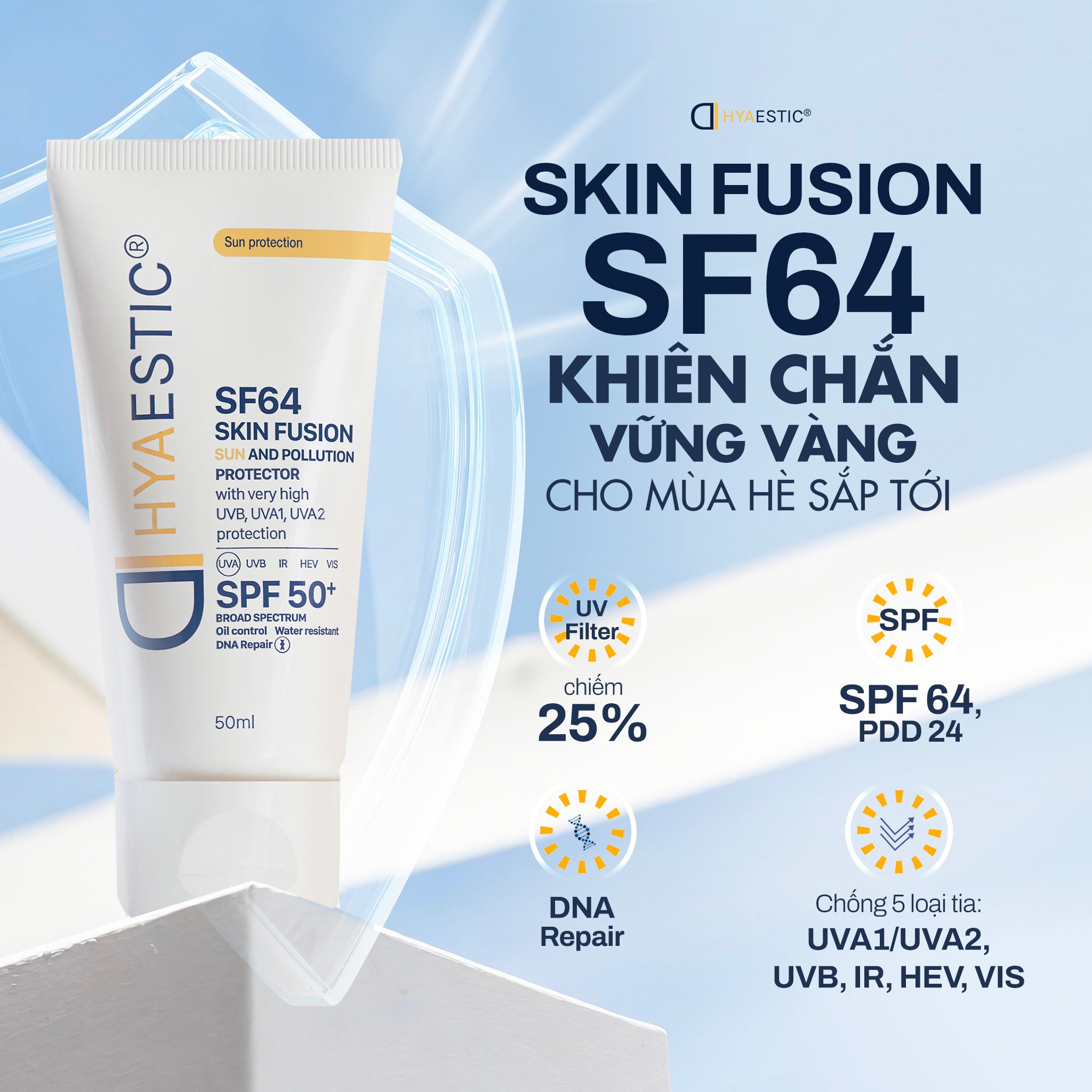 HyAestic Skin Fusion SF64 kem chống nắng thoáng mịn, nhẹ mặt và hỗ trợ phục hồi da (9)